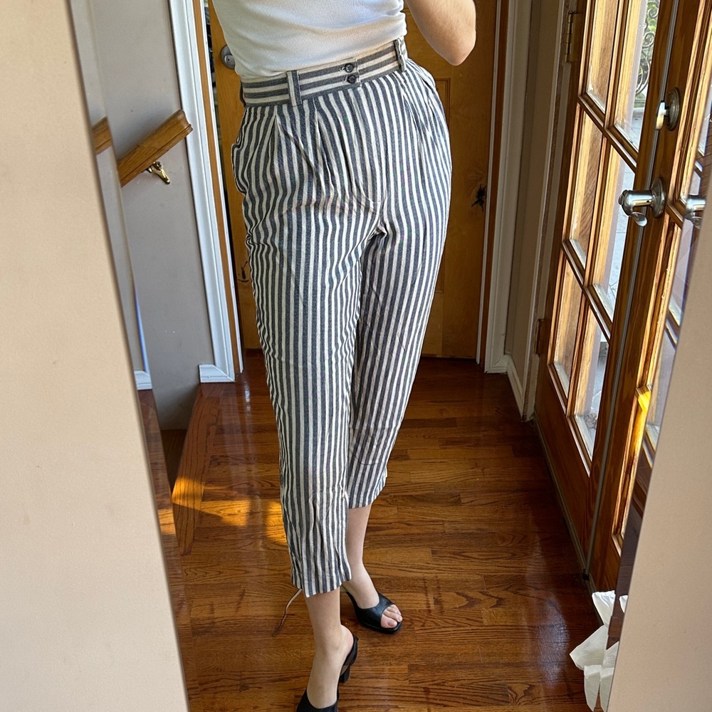 Linen Striped Trousers